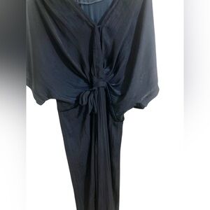 OYSHO Blue Jumpsuit-Tie-Waist-Silky & Slinky! Large
